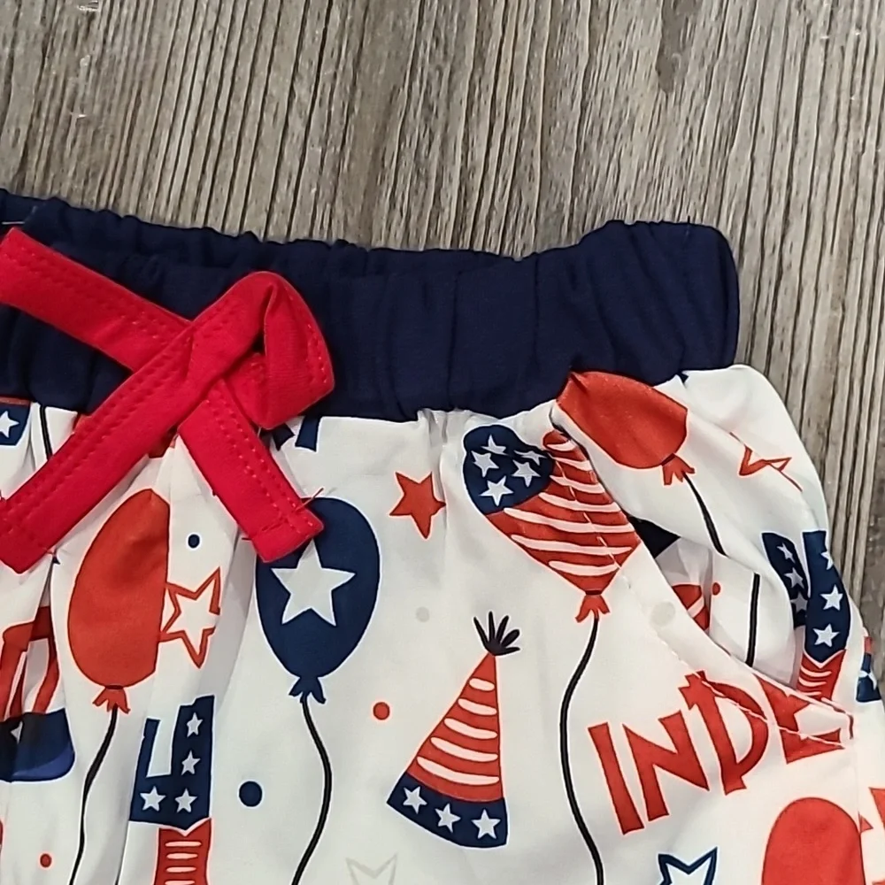 USA Independence Day Matching T-Shirt & Shorts Size 12-18 Months
